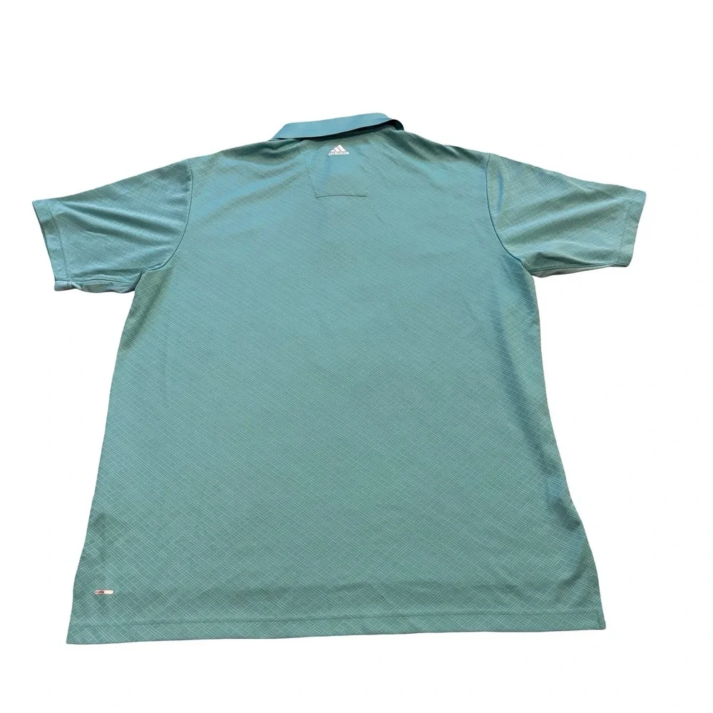 Adidas Mens ClimaCool Disney Golf Polo Shirt Teal Blue Diamond Grid Large D33778